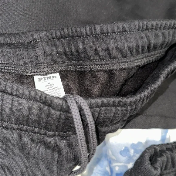 PINK Victoria's Secret Campus Relaxed Black Joggers with Logo - Picture 7 of 16